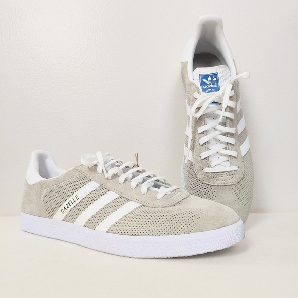 Adidas Originals Men's 13.5 Gazelle Clear Grey Cloud White Sneakers H02224 Shoes - Picture 1 of 10